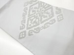 菱に抽象模様刺繍名古屋帯
